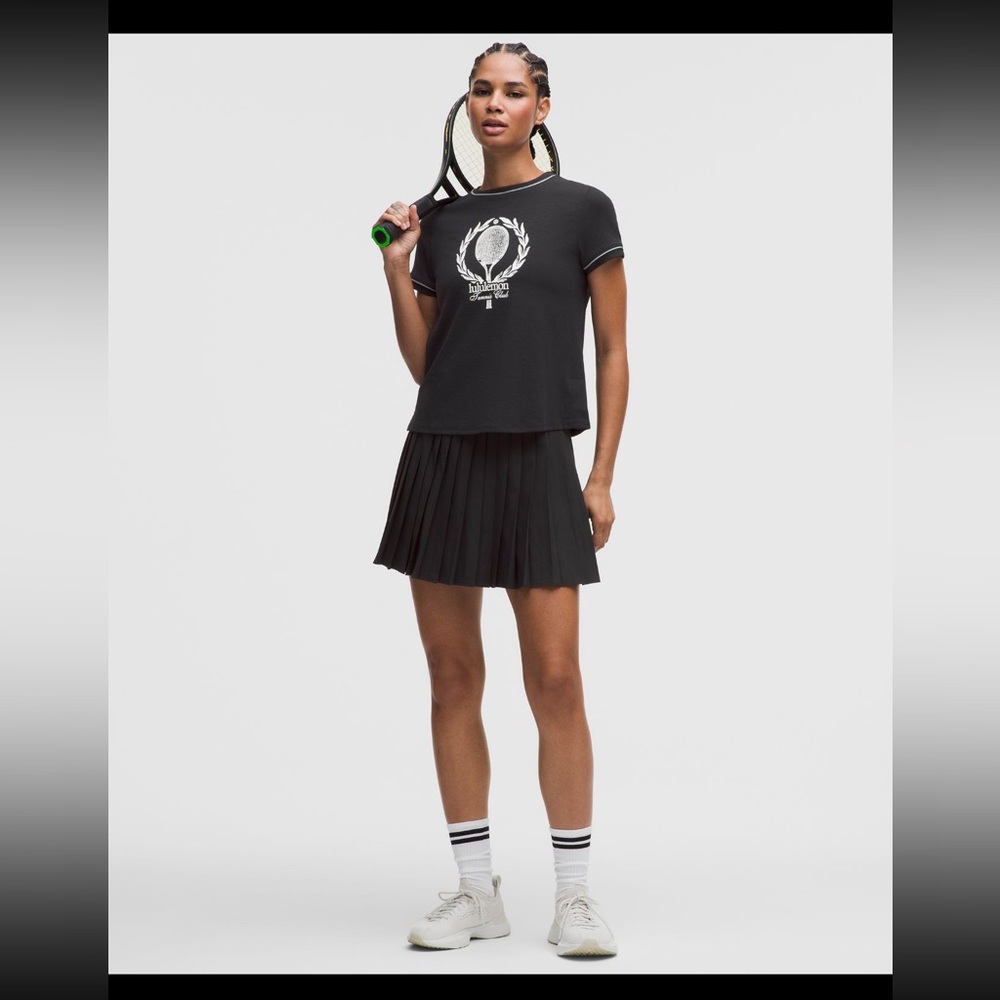NWT Lululemon High-Rise Pleated Tennis Skirt Long/ BLK 6